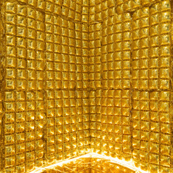 Fóliový balónový závěs, zlatý, 72x143 cm